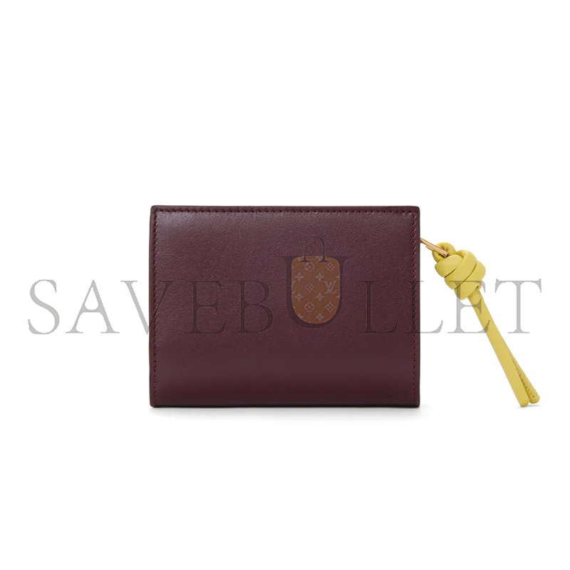 LOEWE KNOT COMPACT WALLET IN SHINY NAPPA CALFSKIN CEM1NCWX01 (11.4*8.5*3cm)